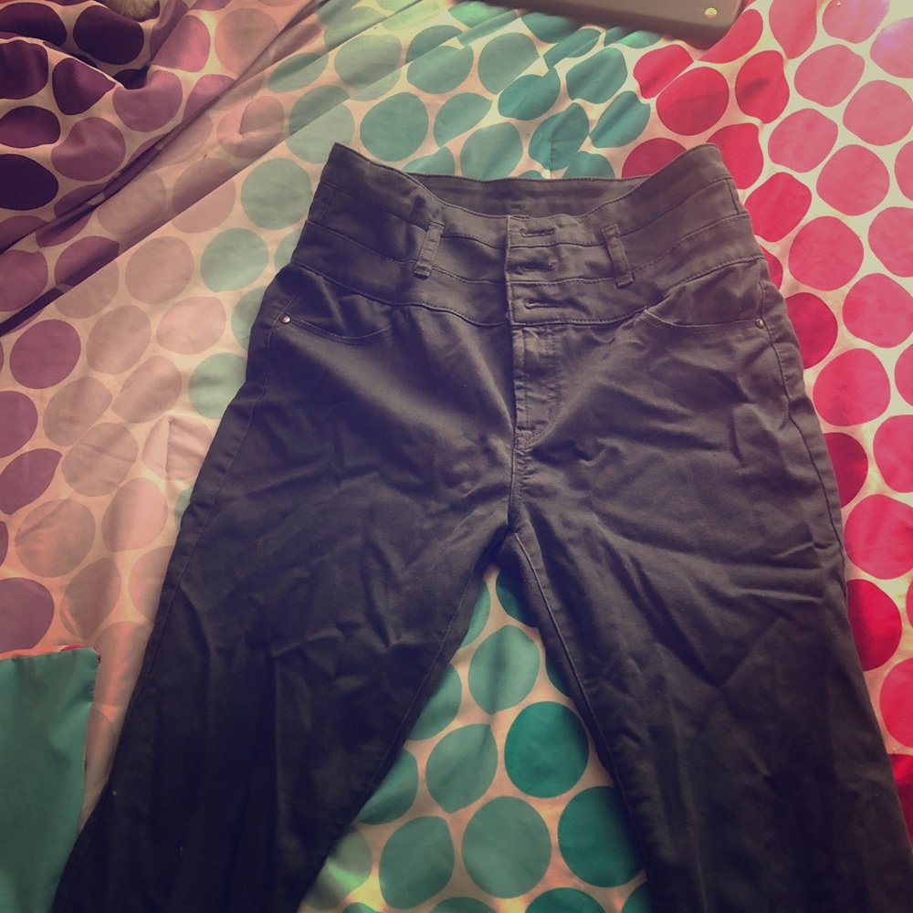 Refuge, high waisted jeans, teal ish color. Size 8